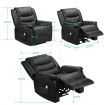 8-Point Heated Vibrating Massage Chair Electric Recliner Armchair Lounge Sofa with USB Charge Port