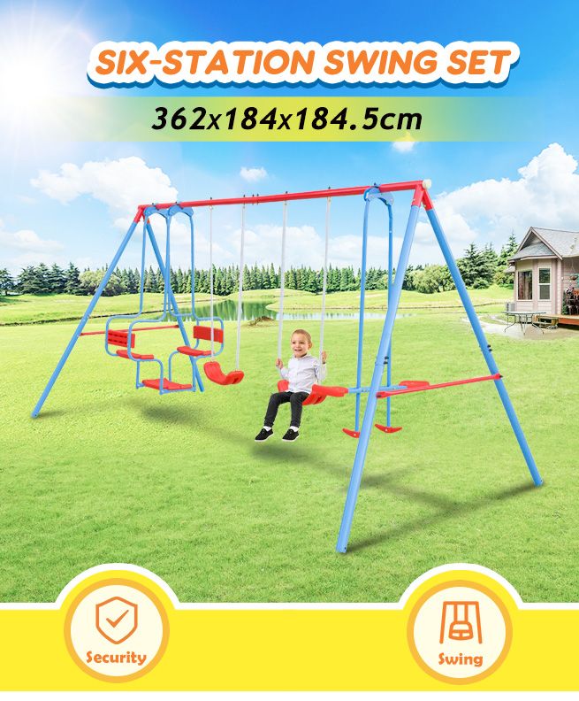 Kid Swing Set Playground Outdoor Playset Equipment Backyard Child