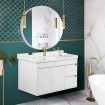 90cm Bathroom Vanity Wall Cabinet Sink Basin Cupboard Storage Unit White