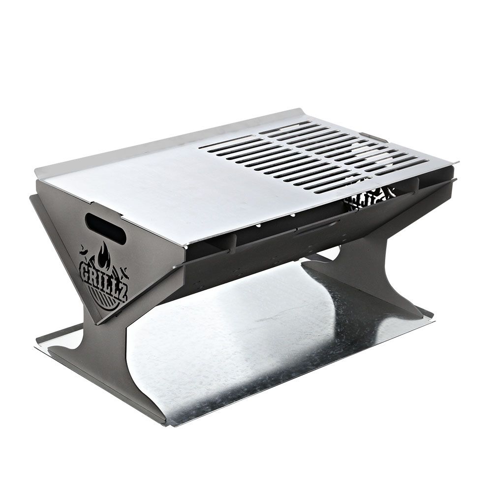 Grillz Fire Pit BBQ Grill Steel