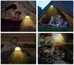 Solar Camping Lights, Portable Collapsible Crush Warm Light Solar Powered Lantern Waterproof LED Hanging Lanterns