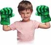 Incredible Smash Fists Punching Gloves Plush Hands Stuffed Pillow Handwear, Kids Cosplay Costumes Gloves, Superhero Toys for Boys, Toddlers, Birthday, Halloween, Christmas Xmas Gifts, Green