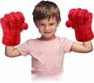 Incredible Smash Fists Punching Gloves Plush Hands Stuffed Pillow Handwear, Kids Cosplay Costumes Gloves, Superhero Toys for Boys, Toddlers, Birthday, Halloween, Christmas Xmas Gifts, Red