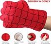 Incredible Smash Fists Punching Gloves Plush Hands Stuffed Pillow Handwear, Kids Cosplay Costumes Gloves, Superhero Toys for Boys, Toddlers, Birthday, Halloween, Christmas Xmas Gifts, Red