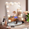 Maxkon Lighted Makeup Vanity Mirror 12 LED Lights Hollywood Style Bluetooth