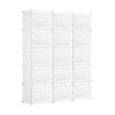 60 Pairs Stackable Shoe Storage Box Organiser Cube DIY Shoe Cabinet Rack Shelf 30 Tier White