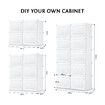 40 Pairs Stackable Shoe Storage Box Organiser Cube DIY Shoe Cabinet Rack Shelf 20 Tier White