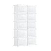 40 Pairs Stackable Shoe Storage Box Organiser Cube DIY Shoe Cabinet Rack Shelf 20 Tier White