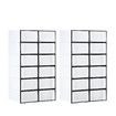 12PCS Plastic Shoe Display Cases Stackable Storage Organiser Box White