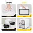 12PCS Plastic Shoe Display Cases Stackable Storage Organiser Box White