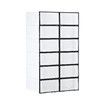 12PCS Plastic Shoe Display Cases Stackable Storage Organiser Box White