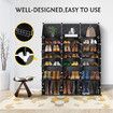 48 Pairs Stackable Shoe Storage Box Organiser Cube DIY Shoe Cabinet Rack Shelf 24 Tier Black