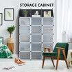 60 Pairs Stackable Shoe Storage Box Organiser Cube DIY Shoe Cabinet Rack Shelf 30 Tier Black