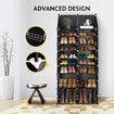 40 Pairs Stackable Shoe Storage Box Organiser Cube DIY Shoe Cabinet Rack Shelf 20 Tier Black