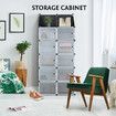 40 Pairs Stackable Shoe Storage Box Organiser Cube DIY Shoe Cabinet Rack Shelf 20 Tier Black