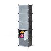 20 Pairs Stackable Shoe Storage Box Organiser Cube DIY Shoe Cabinet Rack Shelf 10 Tier Black