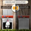 Automatic Chicken Door Auto Opener Coop House Kit Cage Closer Timer Light Sensor Upgraded