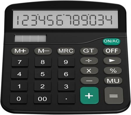 Calculator, Standard Function Desktop Calculator, Black