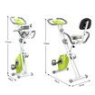 Genki 2-in-1 Folding Exercise X-Bike Upright Recumbent Spin Bike with LCD and 8 Level Magnetic Resistance