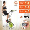 Genki 2-in-1 Folding Exercise X-Bike Upright Recumbent Spin Bike with LCD and 8 Level Magnetic Resistance