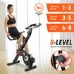 Genki 2-in-1 Folding Exercise X-Bike Magnetic Upright Recumbent Spin Bicycle with LCD and Magnetic Resistance