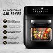 Maxkon Air Fryer Oven 12L 1800W Electric Kitchen Appliances Tilt LED Digital Touchscreen 12-in-1 Presets Black 