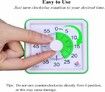 60-Minute Visual Timer, Classroom Countdown Clock, Silent Timer for Kids and Adults, Time Management Tool for Teaching (Green)