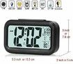 Digital Smart Alarm Clock with Automatic Sensor,Date & Temperature for Bedroom- (Black)