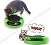 Cat Interactive Toys with a Running Mice and a Scratching Pad,Catch The Mouse,Cat Scratcher Catnip Toy,Green