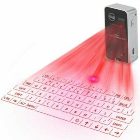 Wireless Laser Projection Bluetooth Virtual Keyboard, Ultra-Portable Mini Typewriter Accessory for Smart Phones, PC, iPad, Android, Windows