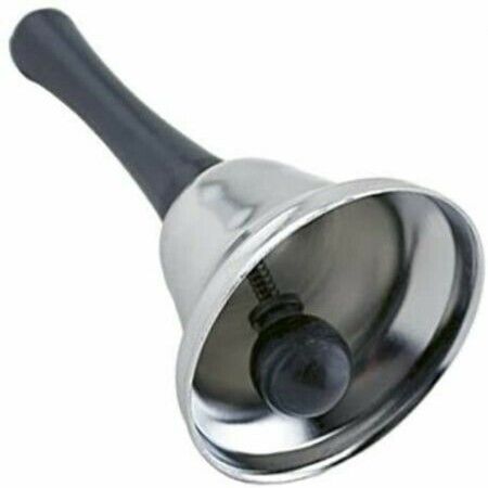 Silver Steel Hand Bell for Wedding Events Decoration, Call Bell, Alarm, Jingles (1 Pc Silver)