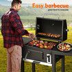 Aluminium Charcoal BBQ Grill Trolley Portable Cooking Grill Outdoor Barbecue Set for Picnic Patio Backyard Cooking