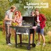 Aluminium Charcoal BBQ Grill Trolley Portable Cooking Grill Outdoor Barbecue Set for Picnic Patio Backyard Cooking