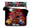 3D Trolls World Tour Printed Microfibre Duvet Cover Bedding Set and Pillowcase for Children and Teenagers Single size 140X210