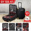 1375 Piece Tool Box Tool Kit Trolley Case Storage Toolbox Tool Set Organiser Black