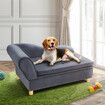 Pet Dog Bed Cat Sofa Puppy Couch Doggy Chaise Soft Lounge Furniture Flannelette Removable Cushion 98x54.5x48CM