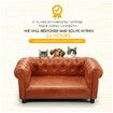 Large Pet Dog Bed Puppy Sofa Cat Couch Doggy Lounge Chaise Furniture Leathaire Fabric Backrest Armrests 93x58x41CM