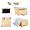 Honey Beehive Kit Bee Hive Box Metal Roof Wooden 10 Frame for Backyard Beekeeping