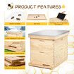 2 Layers Honey Bee Hive Box Beehive Kit Beekeeping Starter Set Backyard Wooden 20 Frame