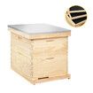 2 Layers Honey Bee Hive Box Beehive Kit Beekeeping Starter Set Backyard Wooden 20 Frame