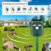 Ultrasonic Animal Pest Control Repeller Cat Dog Rat Bird Repellent Deterrent IP67 Waterproof Motion Activated Flashing LED Light