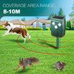 Ultrasonic Animal Pest Control Repeller Cat Dog Rat Bird Repellent Deterrent IP67 Waterproof Motion Activated Flashing LED Light