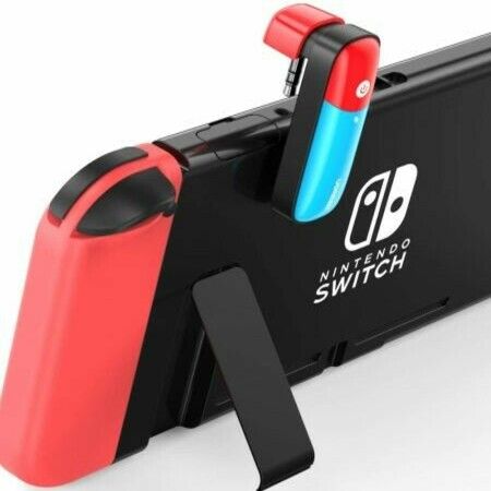 Bluetooth 5.0 Transmitter Compatible for Nintendo Switch Switch Lite 3.5mm Audio Adapter with APTX Low Latency Supports Wireless Bluetooth Headphones and Speakers
