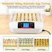 Automatic 42 Egg Incubator Digital Hatching Chicken Pigeon Quail Eggs Hatcher with LED Candle Lamps