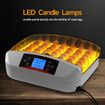 Automatic 42 Egg Incubator Digital Hatching Chicken Pigeon Quail Eggs Hatcher with LED Candle Lamps