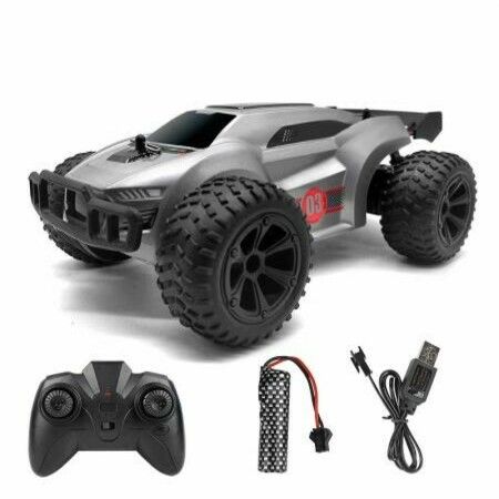 Remote Control Car - 2.4GHz High Speed Rc Cars,Toy Car Gift for 3 4 5 6 7 8 Year Old Boys Girls Kids (Grey)