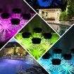 LED Solar Light Outdoor, 6 Packs Solar Pathway Lights with 7 Color Changing Waterproof IP65, Outdoor Solar Landscape Lights for Lawn,Yard and Walkway