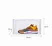 4pcs Storage Shoe Box, Foldable Clear Sneaker Display Box, Stackable Plastic Storage Bins 36X33X21CM