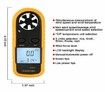 Anemometer, Digital LCD Wind Speed Meter Gauge Air Flow Velocity Thermometer Measuring Device with Backlight for Windsurfing, Sailing, Kite Flying, Surfing Fishing Etc.