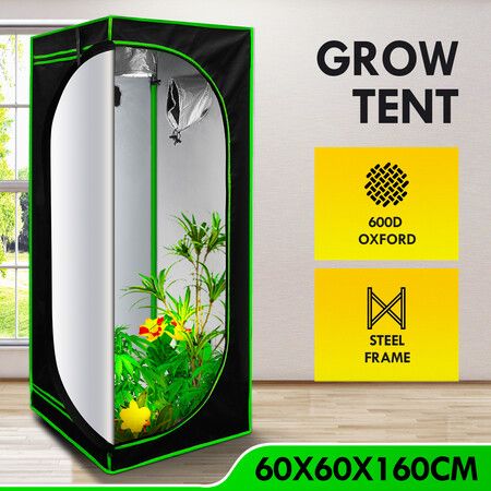 60x60x160cm Grow Tent Hydroponic Plant Room Growing Tent 600D Reflective Oxford Fabric